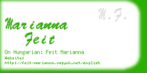 marianna feit business card